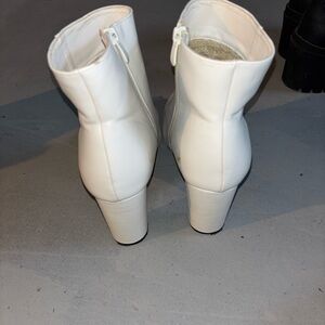 Elegant White Ankle Boots